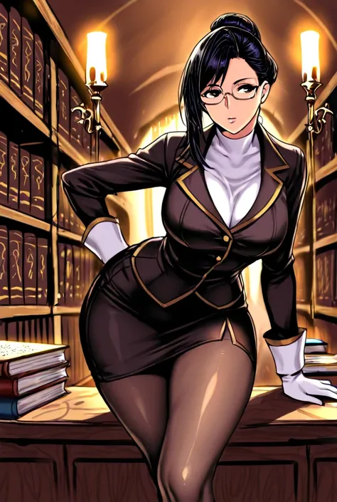 A powerful and seductive teacher from the prestigious medieval magic academy. She is a mature and incredibly attractive woman,  with a voluptuous body , big breasts, thin waist and wide hips. His eyes are intense red, Conveying mystery and authority, while...