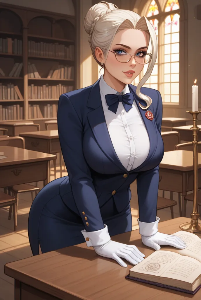 A powerful and seductive teacher from the prestigious medieval magic academy. She is a mature and incredibly attractive woman,  with a voluptuous body , big breasts, thin waist and wide hips. His eyes are intense red, Conveying mystery and authority, while...