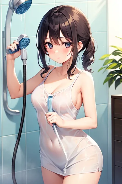 Girl taking a shower