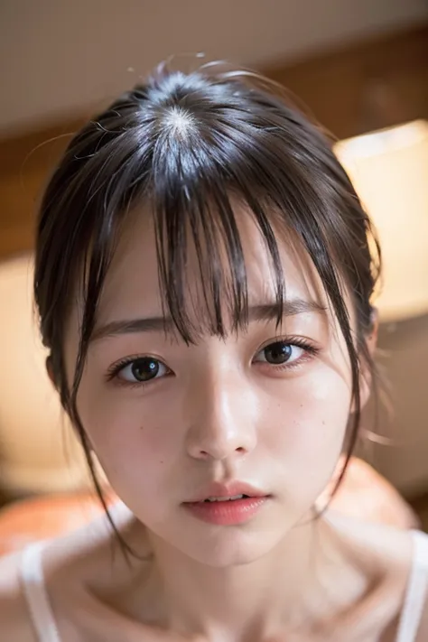 nsfw, nude, ((a skinny naked girl, short hair, close eyes, kiss face)), beautiful detailed lips, beautiful detailed eyes,ultra-detailed,highres,professional, soft lighting,(ultra realistic japanese girl),looking at viewer,(ultra realistic detailed hair),(m...