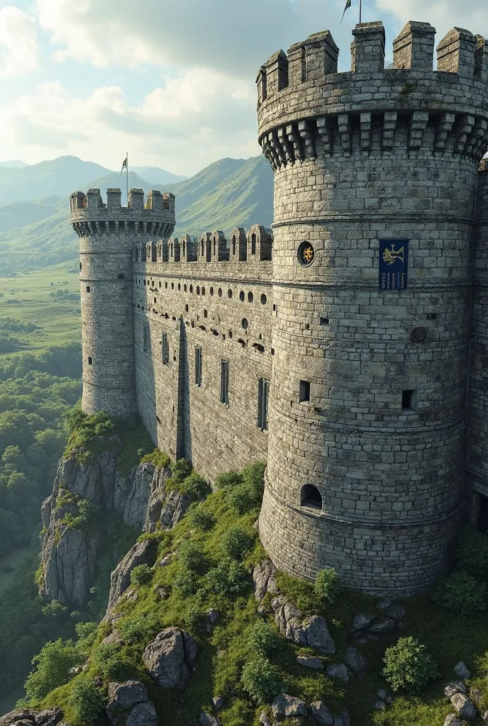 8k, clear image, realism, realistic, image of a wall from a castle