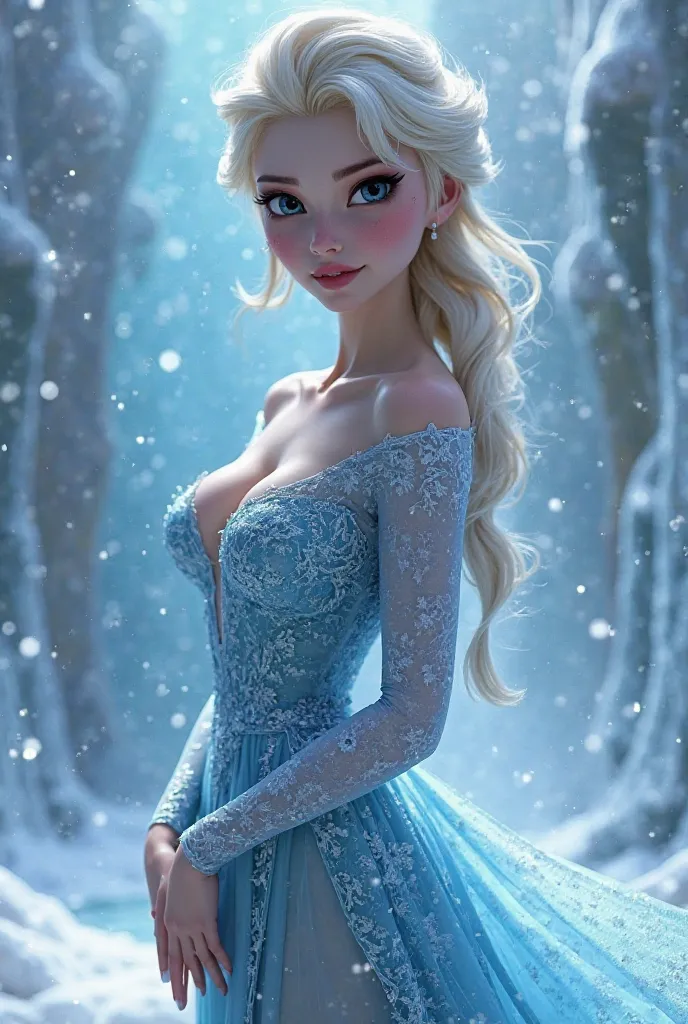 The Frozen movie Elsa ,wear sexy clothes