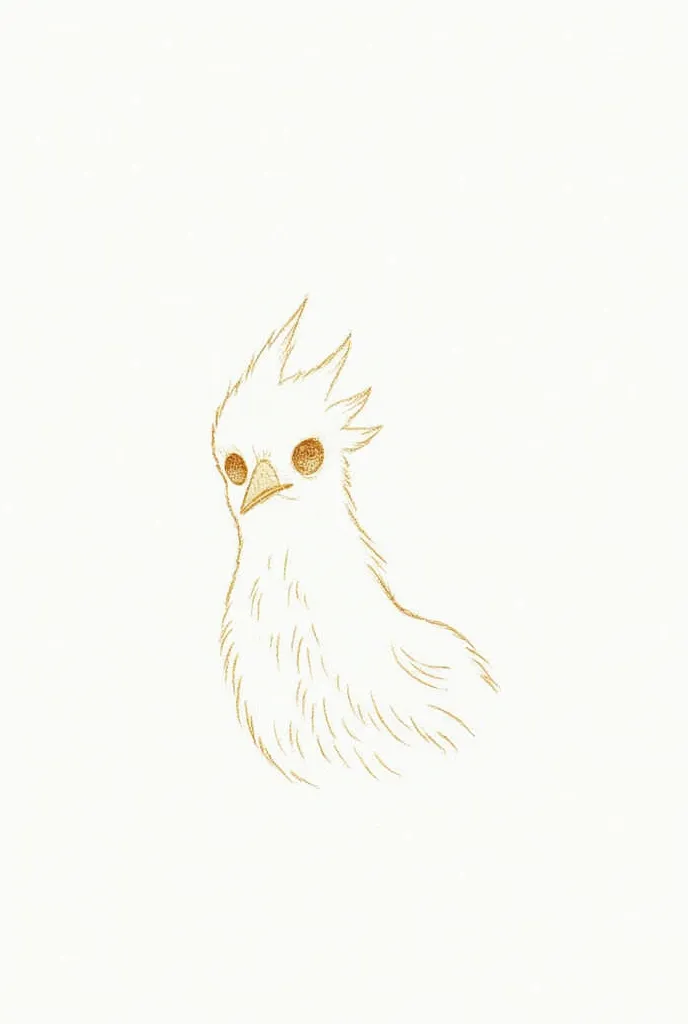 create a sketch of a bird on a white background made with a brown pencil
