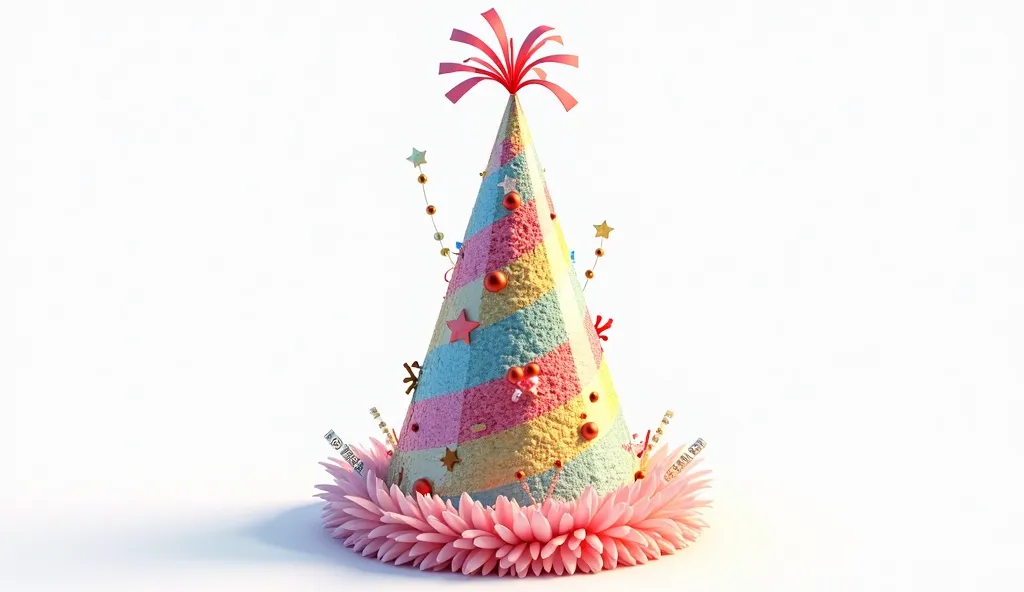 birthday party hat isolated on white background generative ai realstic and high resulati
