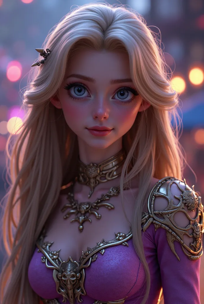 (ultra real), (figure), (High resolution), (8K), (very detailed), (Best figure), (detailed and beautiful eyes), (highest quality), (Super detailed), (masterpiece), (wallpaper), (detailed face), ((2 persons)), Generate a highly realistic image of Rapunzel o...