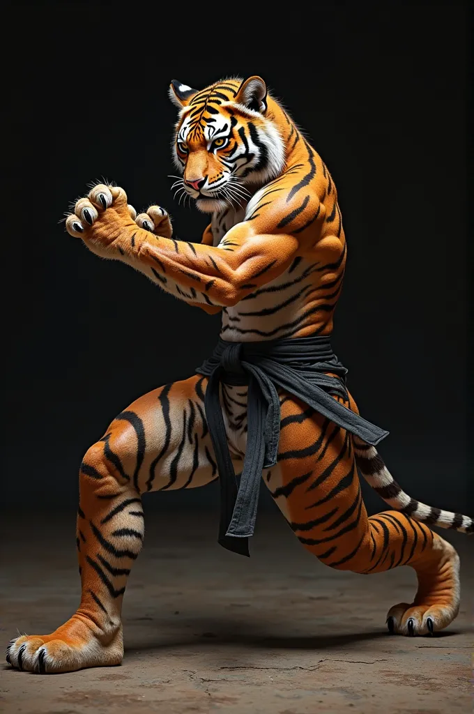 A tigress karate fighter 