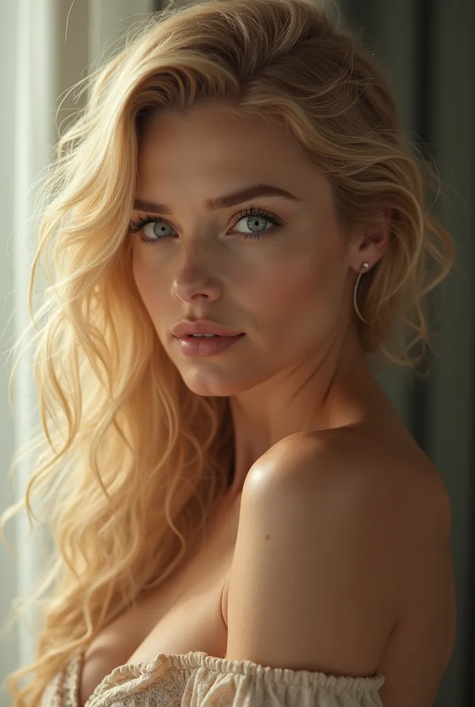 sensual blonde woman 
