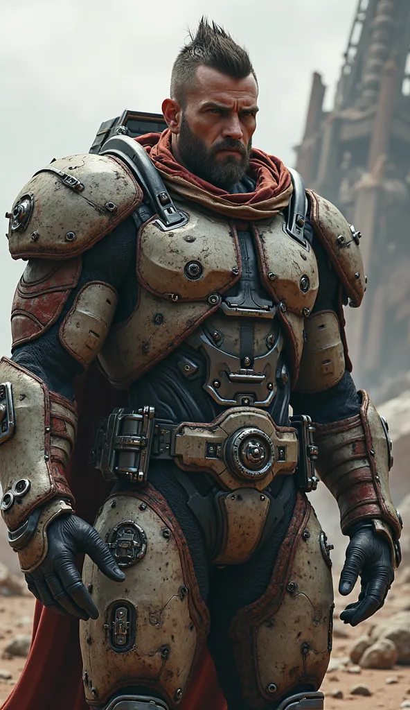 A Terran warrior, From the game Starcraft, Ultra-realistic, Detailed, well defined, en 4k