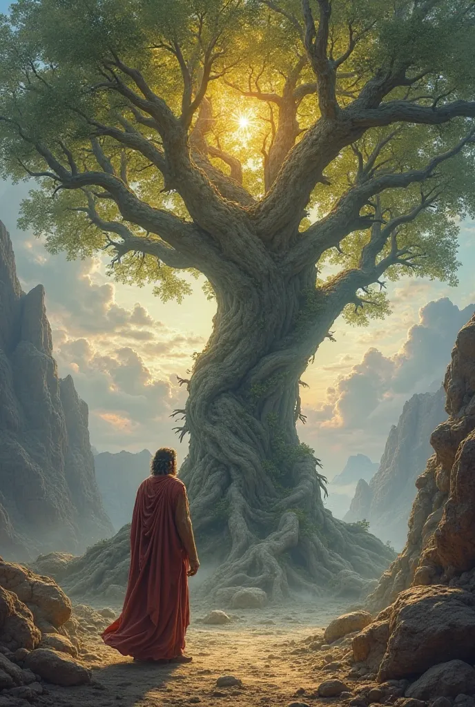 Moses, the word of God, unites with the tree