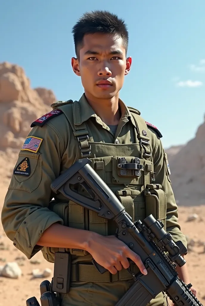 Make the guy Asian and in a IDF uniform