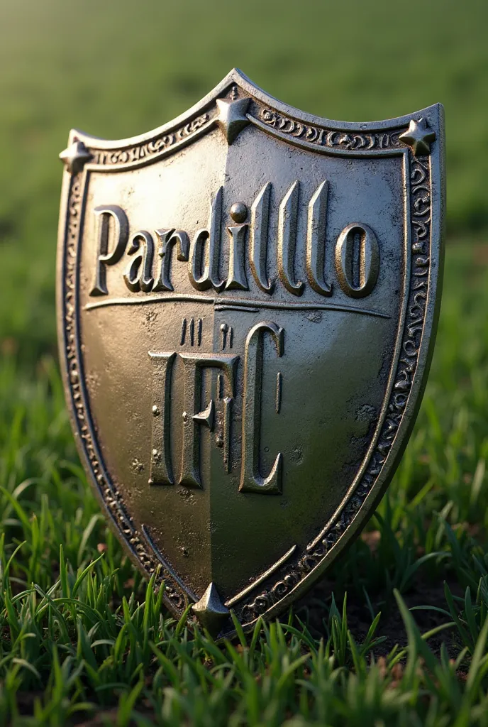 Create a soccer shield that says Pardillo II FC