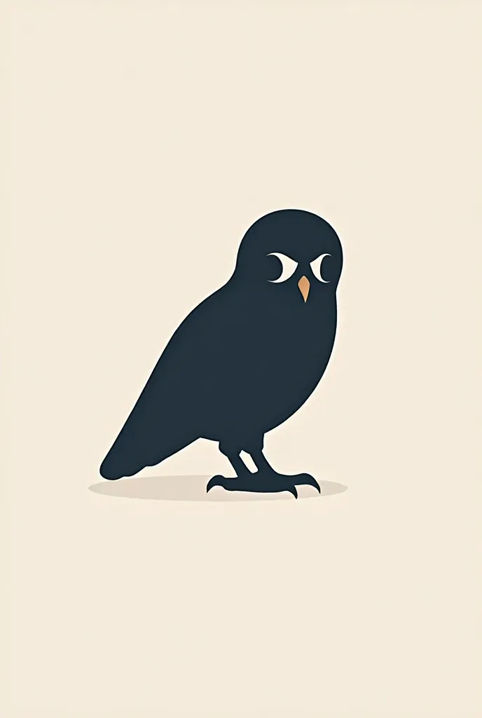 create a very elegant and minimalist owl silhouette logo in vectors