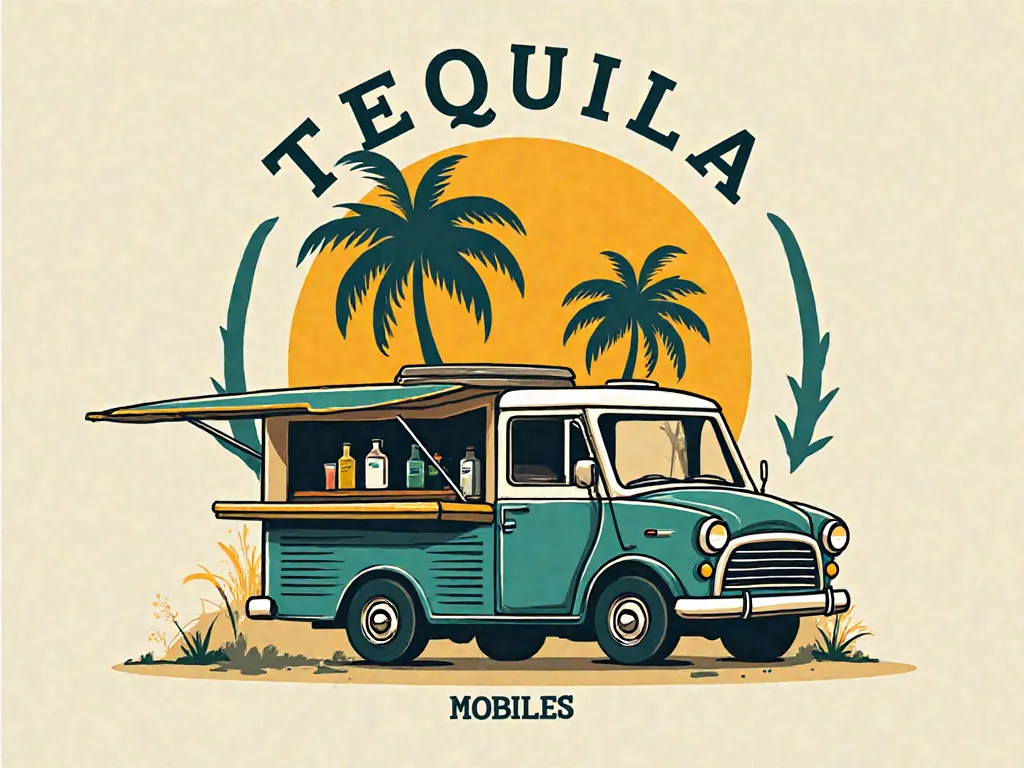 I have a mobile bar service where we offer drinks, cocktails,  Snacks , among many more drinks. I would like a logo that is eye-catching, original, intuitive for people to attract your attention, It's called Tequila Mobile Bars