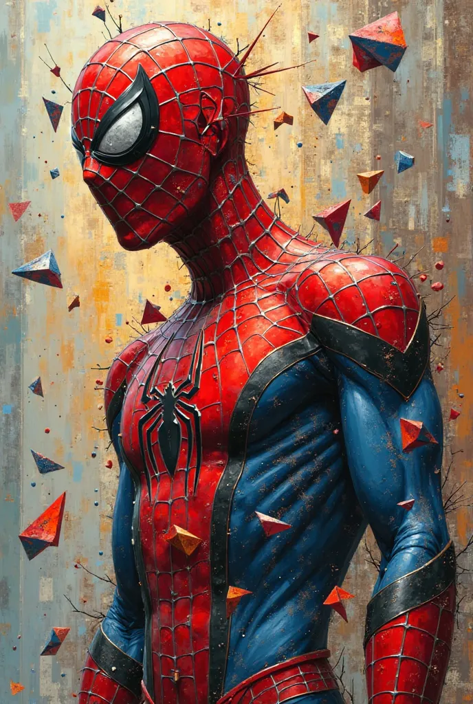 A Pablo Picasso inspired picture of Spider-Man