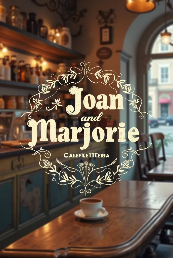 Create me an logo and name it as Joan and Marjorie caffetteria 