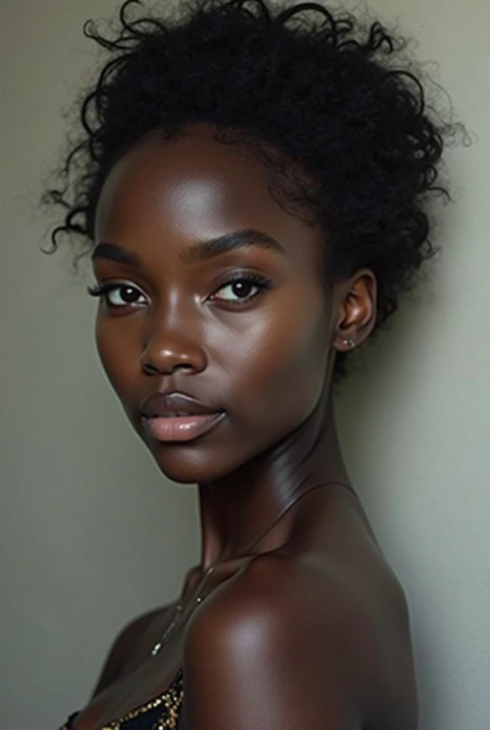 Give me a black girl with beautiful white skin with black hair eyes