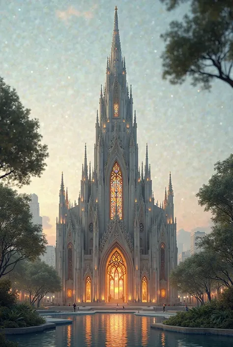 A building inspired by a Christian candle
