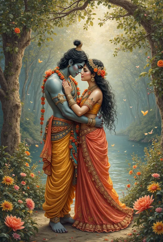 Radha Krishna prem lila image 