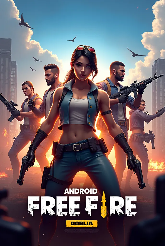 Put sales for Android Free Fire on Flayer
