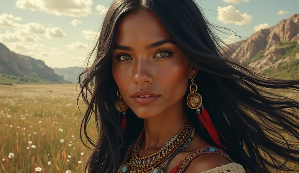 Beautiful Native American woman