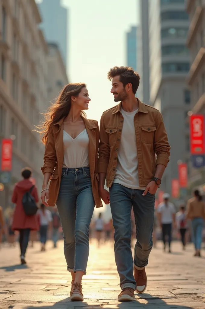 Une fille qui marche avec son mec 
Resolution en 3D