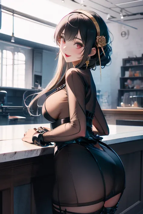 (small breasts:1.3), (perky chest:1.3), (pointed chest:1.2), (lolita fashion magazine cover:1.3),(from side:0.9),masterpiece, 1girl, Amazing Cleavage:1.2, thin waist, big ass, Raised sexy, small breast: 1.3, posed cleavage:1.2、(from below:1.2, best quality...