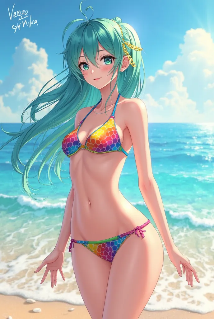 Create Miku in a bikini 