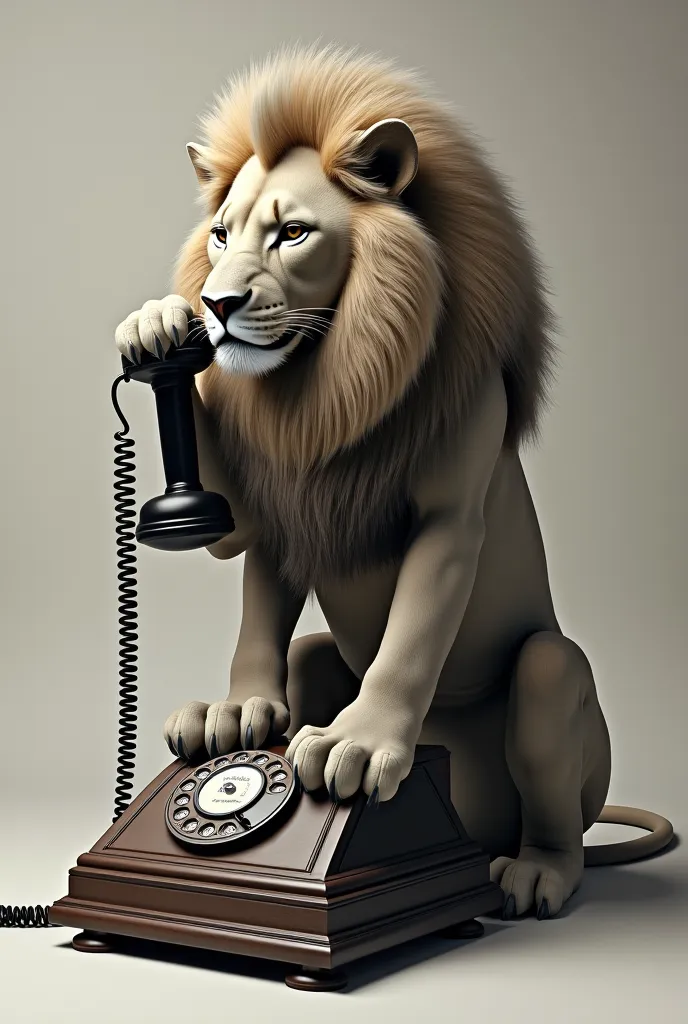 But let the lion be part of the telephone