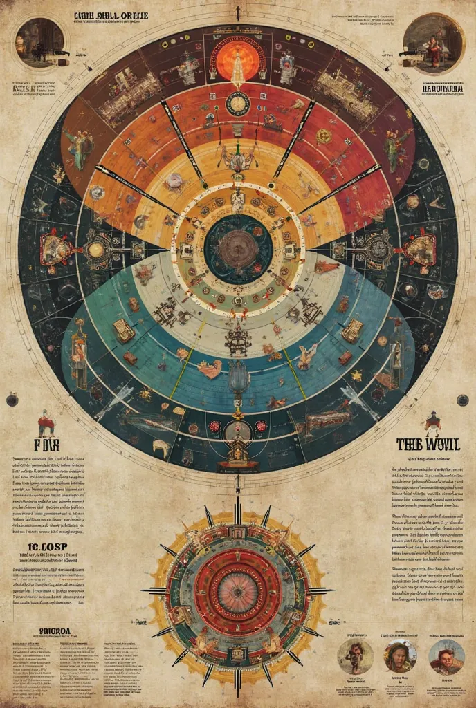 The sacred circle: Pastos cosmogony in dialogue with the world"

This proposal focuses on the circular vision of time and space that characterizes both Pastos thought and various universal artistic traditions.

**Main Visual Elements:**
- A large central c...