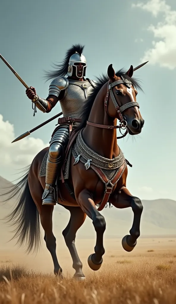 Imagine a warrior horse wearing armor inspired by the gauchos, holding a saber and a silver spear.
Ultra HD, Modelo HD, Linhas de ação, 