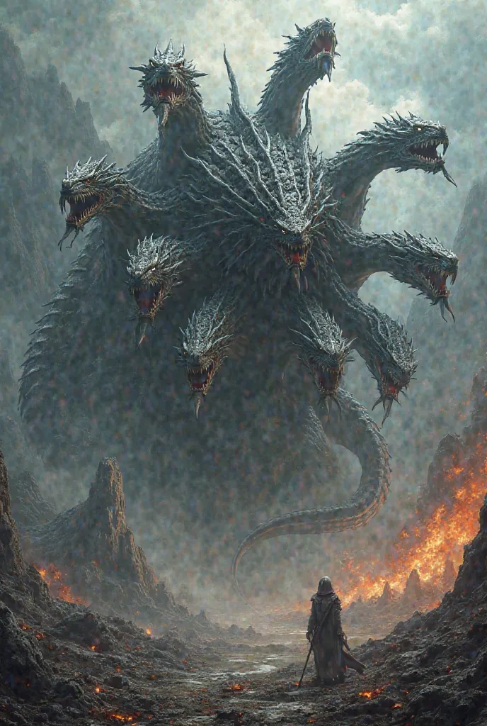 Dragon with nine heads