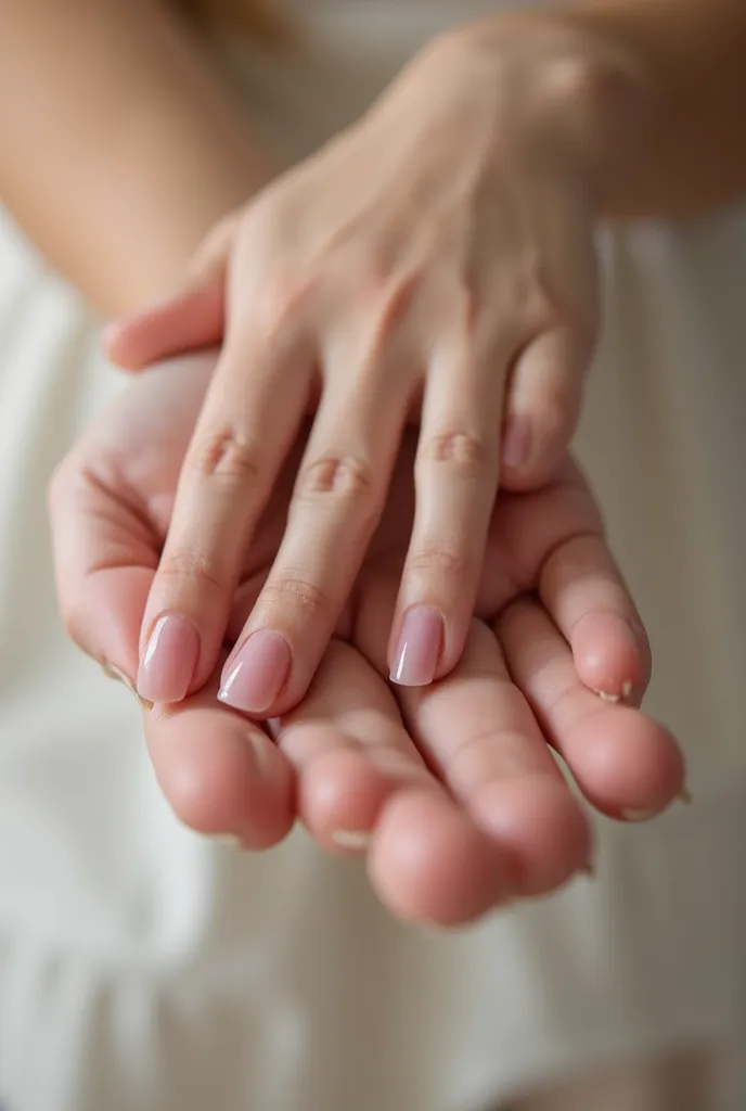 satisfies the following conditions、woman's hand showing her nails in a visible form {x}。
・The hand model is a woman in her 20s。
・The length of the nails is around 5 cm。The length of the nail is around 5 cm。
・The back of both hands、Please generate an upshot...