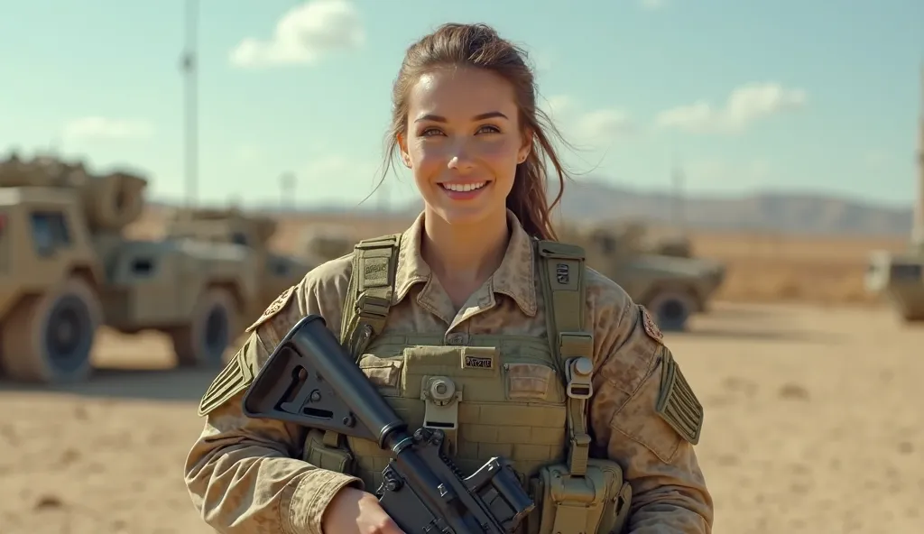 
This beautiful 8K quality picture shows a plump, (Ultra-realistic, 8K, HDR, photorealistic:1.4) Create a high-quality, emotionally engaging short video featuring a stunningly beautiful and professional female soldier from United States. She appears fully ...