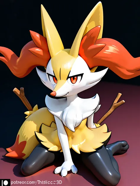 Pokémon Braixen sexy thicc thighs 3D
