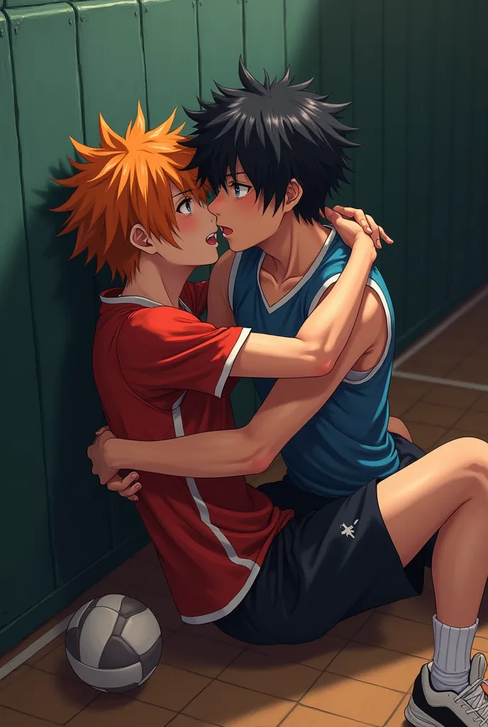 Hinata Shoyo of Haikyuu fucking with Kageyama 