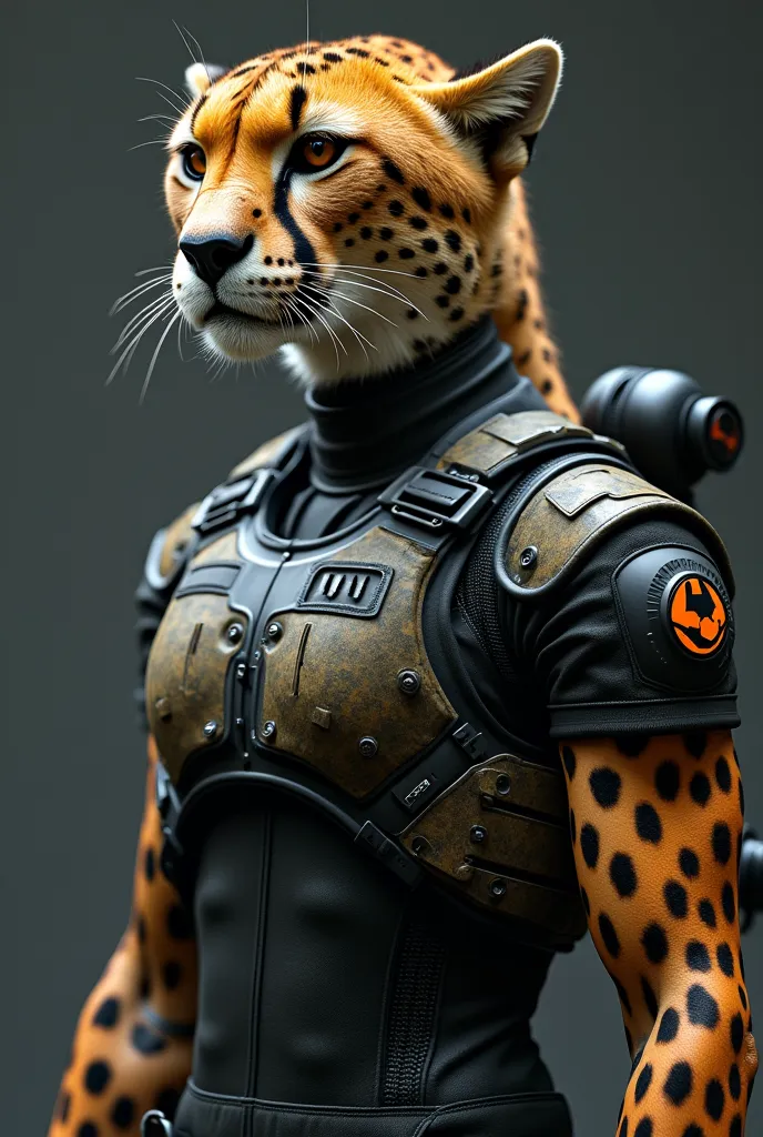 A cheetah with human chest in tactical special forces gear, head to breast, highly technologically advanced. Silicone Cybernetics.

High Resolution, Masterpiece, Award Winning, Best Quality, High Details, High Quality, UHD, Optical Illusion, Impressionism,...