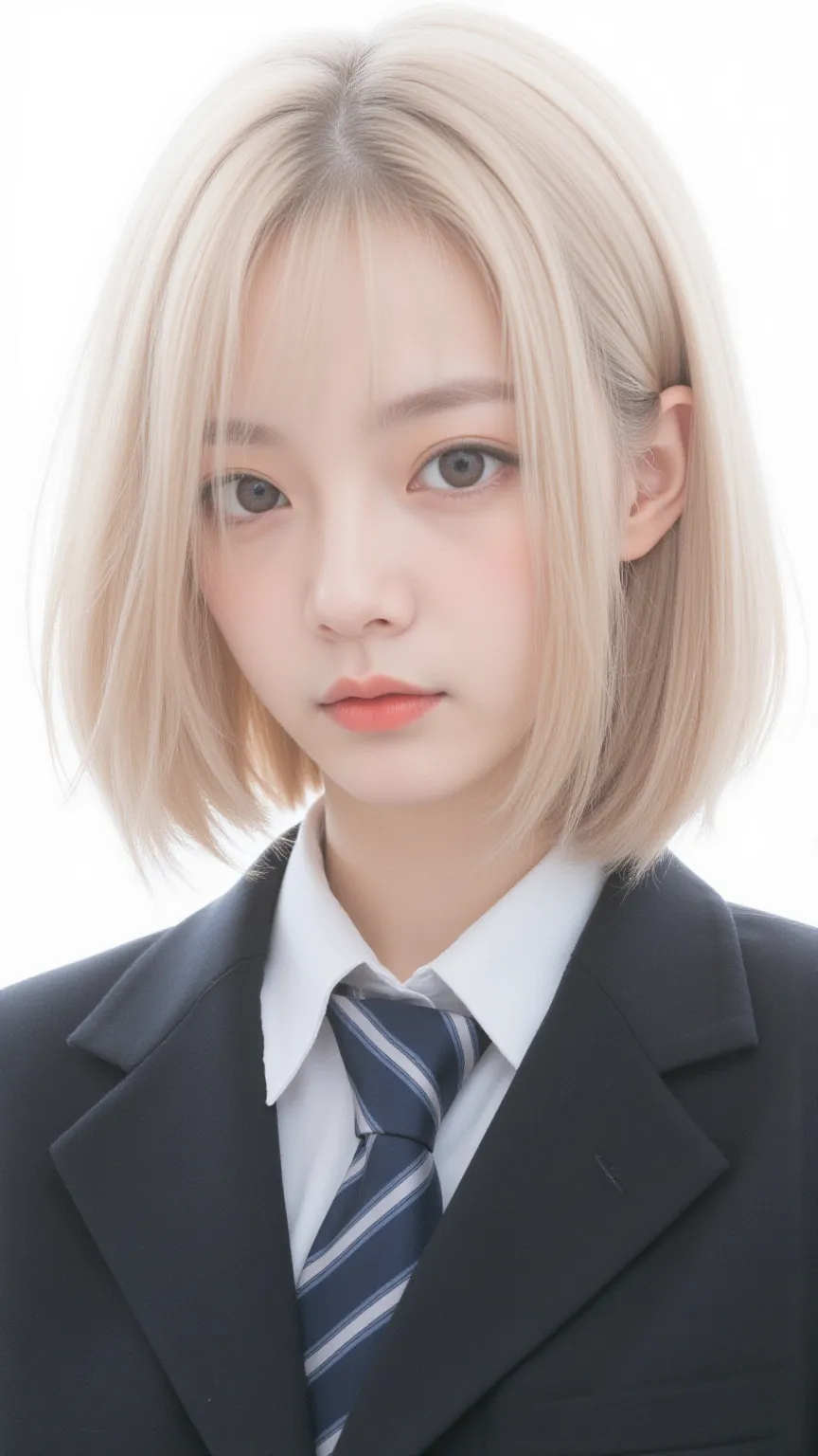 Alone,  long hair,  1 girl,  live-action、high image quality , masterpiece,  human anatomically accurate,  best quality,  Ultra High Precision,  textured skin ,  8k octane, woman、 short、  college student  、172cm, (((high school uniform blazer))), (((Simple ...