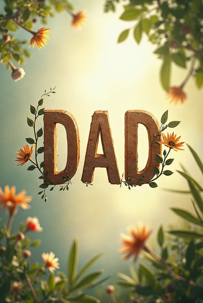 generate a graphic where the word dad is themed according to Father's Day 