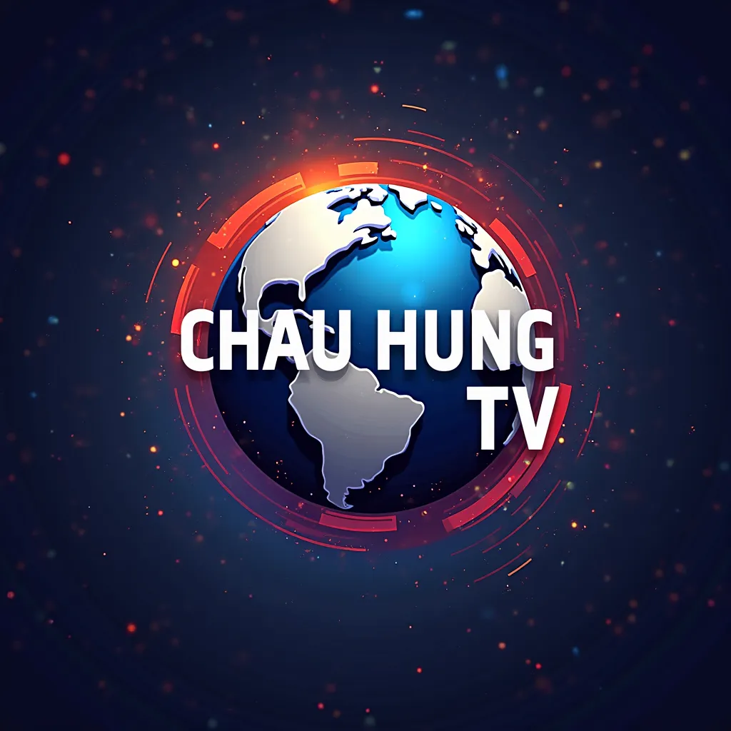 Create a logo specializing in news & Politics. The image shows the world changing in the future, with the words Chau Hung TV
World news