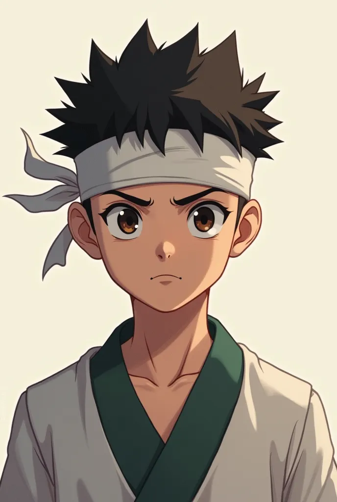 Character boy with headband white