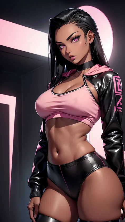 DIGITAL art, futuristic cyberpunk city , final fantasy 7 remake 3d cgi, (((Perfect masterpiece, highly detailed, 8K high resolution))),Extremely detailed 8K, 21 year old gorgeous women named luna with voluptuous body, (Ultra HD, Ultra-detailed, Highly deta...