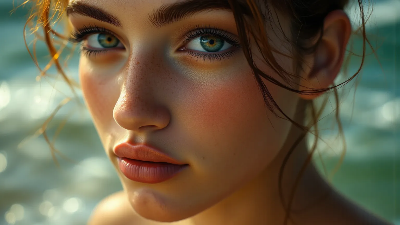 a stunning portrait of a woman with delicate features,luminous skin,expressive eyes capturing emotion and depth,natural lightingbest quality,4k,8k,high resolution,masterpiece,ultra-detailed,realistic,photorealistic,HDR,UHD,studio lighting,physically-based ...