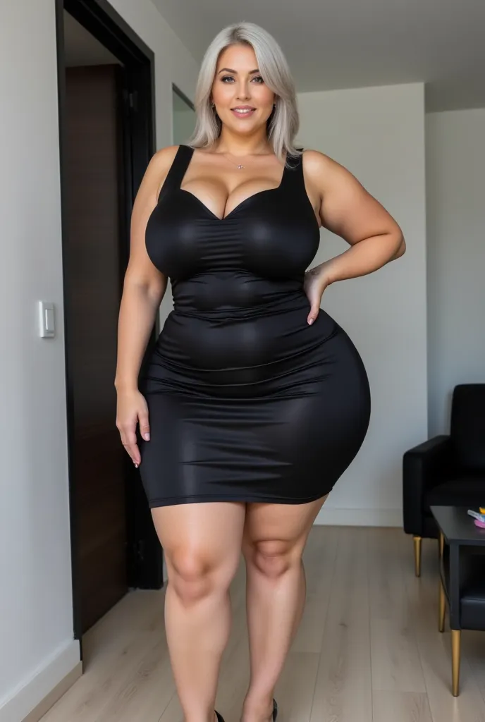 Sensual executive, Veteran woman, 62-year-old mature woman, white-skinned woman, beautiful face, slight wrinkles due to age,  greyish white hair , voluptuous body, bulky body,   curvy woman  , Plus size woman, woman with generous curves  , hourglass figure...