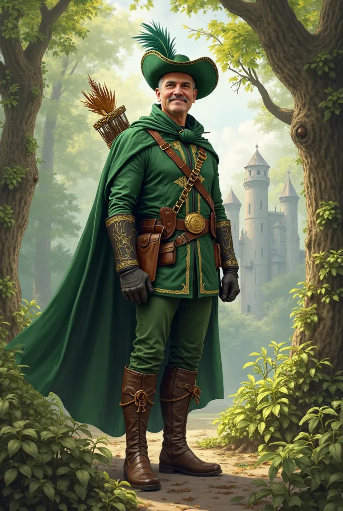 IMAGE OF THE PRESIDENT OF COLOMBIA DRESSED AS ROBIN HOOD