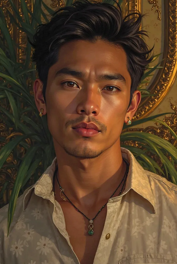 make filipino man handsome, looks brave, rich but look innocent