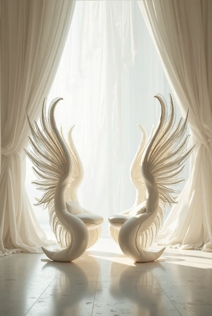 angel wing shape seats