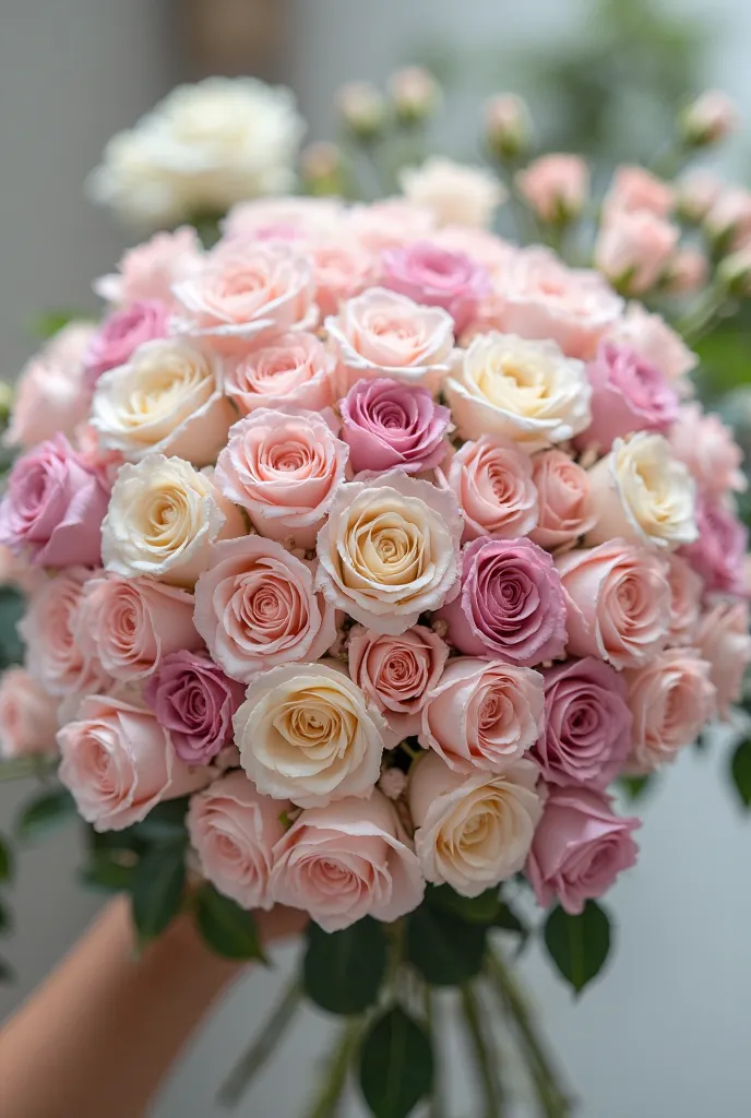 a large bouquet of small roses