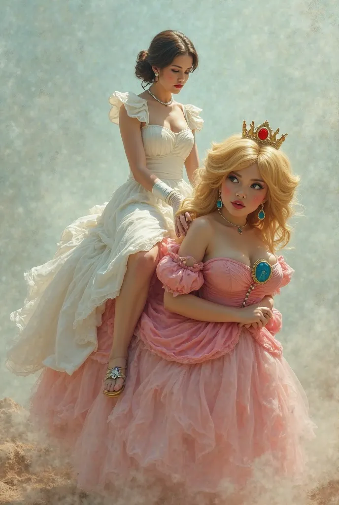 Princess Leia riding princess peach like a horse metaphorically sex 