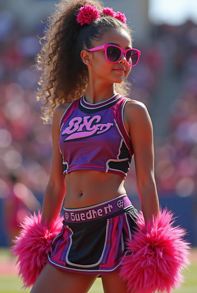 red, purple, pink, and black themed costume for bench cheering. should be appropriate for agers and for school activities 