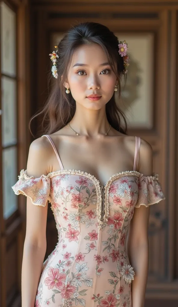 Beautiful Thai girl wearing cute dress